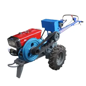 2WDplough para caminar tractor mano empuje eléctrico arranque dos ruedas