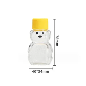 만화 곰 병 애완 동물 투명 미니 샘플 60ml 허니 병 플라스틱 애완 동물 병