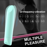 10-Frequenz Starker Vibrator mit USB-Aufladung, Wasserdicht, Lippenstift-Design, Wiederaufladbarer Massager mit 50 Minuten Laufzeit für Erwachsene