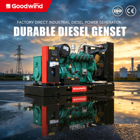 Groupe électrogène diesel Goodwind 250 kVA avec AVR 110 V/415 V, contrôle intelligent, certifié CE, type ouvert, abordable, pour usine