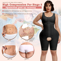 Faja de Alta Compresión Postoperatoria de Liposucción Etapa 2, Fajas Reloj De Arena Tallas Grandes, Control de Abdomen, Fajas Colombianas BBL