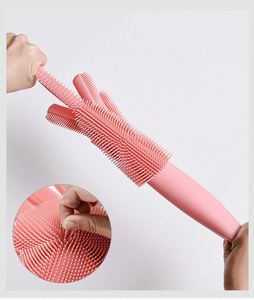 Guante de Silicona Reutilizable para Fregar, Guantes Duraderos para Lavar Platos con Cepillo para Tareas Domésticas - Product Image 6