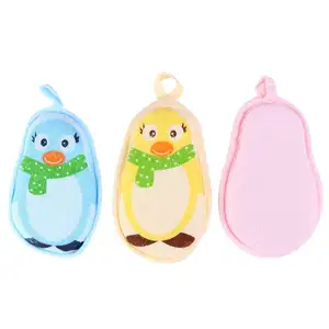 Spugna da bagno per bambini spugna morbida per doccia per il corpo Scrubber per bambini neonati giocattoli per neonati pinguino