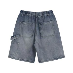 Shorts en jean délavé rétro pour homme, coupe ample, tendance, style décontracté, pour l'été, pantalon cinq-quarts - Product Image 5
