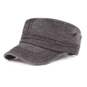 Mũ phẳng nam quân đội mũ xanh nam phiên bản Hàn Quốc của mũ vịt giản dị bông mũ vành phẳng - Product Image 1