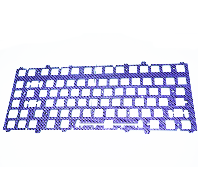 Lightweight High Rigidity CFRP Keyboard Plate Noise Reduction CNC Cut for Gaming Custom Mechanical Keyboard Kit