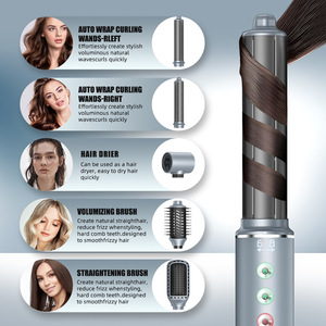 Set de Cepillo de Aire Caliente 5 en 1, Plancha de Pelo Eléctrica Giratoria, Rizador, Peine, Secador de Pelo de Alta Velocidad, Herramientas de Peinado Multifuncionales para Mujer - Product Image 5