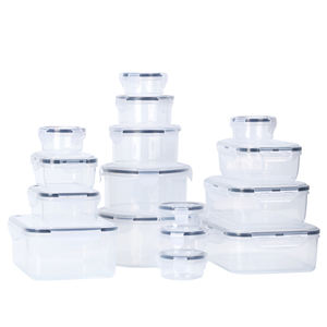 Juego de 18 piezas de organizador de despensa hermético sin BPA, caja de almacenamiento de contenedor de comida de plástico hermético de cocina transparente apilable con tapas - Product Image 1
