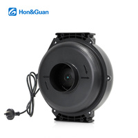 Ventilateur centrifuge en ligne à rotor externe de 100 mm, boîtier en PP, IP67, silencieux, avec coton insonorisant et trous acoustiques