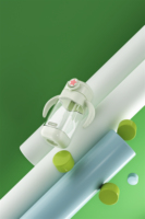 Gobelet d'apprentissage pour bébé de 380 ml, personnalisé en usine, sans BPA, avec paille, poignées et sangle, bouteille d'eau anti-étouffement en Tritan pour tout-petits et enfants