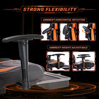Chaise de jeu ergonomique à dossier haut ALINUNU ODM OEM pour usage domestique, chaise d'ordinateur en cuir PU avec accoudoirs 2D