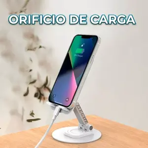 Soporte Ajustable de Aleación de Aluminio para Teléfono y Tableta para el Tablero del Automóvil, Negro y Blanco, Compatible con Dispositivos de hasta 12 cm x 9.7 cm, ELE-C - Product Image 3