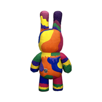 Nouvelle Arrivée JN : Costume Mascotte Gonflable Lapin Gloomy Rocky en Peluche – Tenue Amusante pour Adultes Unisexe, Accessoire Parfait pour Fêtes d'Halloween