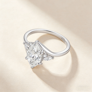 Anillo de Plata de Ley 925 Antideslustre, Chapado en Rodio, con Circonita Brillante, Talla Ajustable, Anillo de Moda - Product Image 6