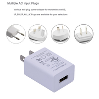 Chargeur mural rapide certifié RoHS Baseus, entrée 100-240V, sortie 5V 1A 2A, matériau ABS+PC, OTP OVP, pour adaptateur Bluetooth inclus