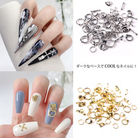 TSZS Design 50pcs/mix Punk Vintage Style Nail Parts 3D Or Argent Nail Alliage Populaire Gothique Style Nail Accessoires