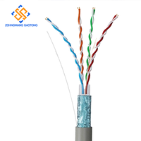 Cable Ethernet CAT5E SFTP con Conductor de Cobre Blindado, 4P 24AWG PVC CM/CMR 300/300V 350MHz para Transmisión de Datos en Red