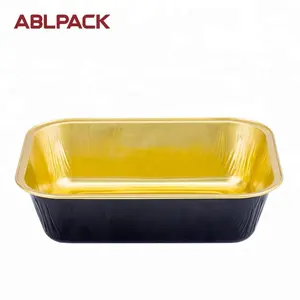 280ML/9oz ABL PACK Four Et Micro-ondes Alimentaire Contenants Jetables Récipient En Aluminium avec feuille d'aluminium/Couvercle En Plastique