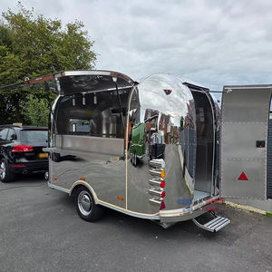 Remolque de barra móvil de acero a precio de fábrica, Mini remolque de comida de 10 pies, remolque de perritos calientes para café al aire libre - Product Image 2