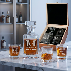 En stock aux États-Unis, coffret cadeau de luxe de 750 ml et ensemble de verres à whisky, best-seller - Product Image 1