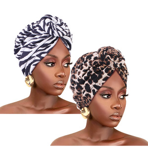 Turban d'été ethnique tendance, foulard africain imprimé, bandana protège-cheveux, bonnets élastiques noués - Product Image 2