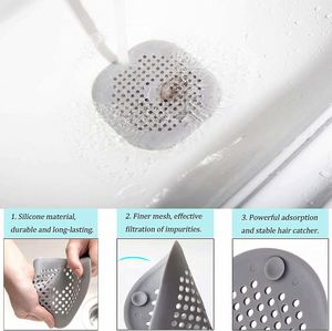 Grille de drain de sol en TPR durable, écologique, réutilisable, pliable, lavable au lave-vaisselle, pour cuisine et salle de bain, passoire anti-blocage - Product Image 5