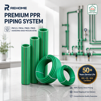 Tuyau PPR REHOME 50mm 25mm 32mm 75mm pour la construction, la plomberie en polypropylène, tubes PPR en plastique pour eau chaude et froide