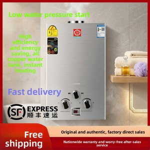 Calentador <span class=keywords><strong>de</strong></span> Agua a <span class=keywords><strong>Gas</strong></span> Natural Licuado <span class=keywords><strong>de</strong></span> 8/10 Litros para Uso Doméstico, Circulación Forzada, Compatible con Baja Presión <span class=keywords><strong>de</strong></span> Agua, Estilo Clásico - Product Image 3