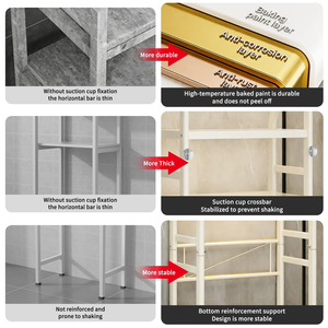 Nouvelle étagère de rangement extensible à 3 niveaux pour salle de bain, à poser au-dessus des toilettes, avec paniers et étagères réglables, organisateur gain de place au-dessus des toilettes - Product Image 3