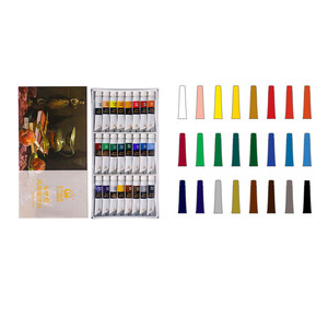 Set di vernice acrilica per pittura artistica su tela 12 <span class=keywords><strong>colori</strong></span> vernice impermeabile per tessuto di carta di vetro capacità 100ml - Product Image 5