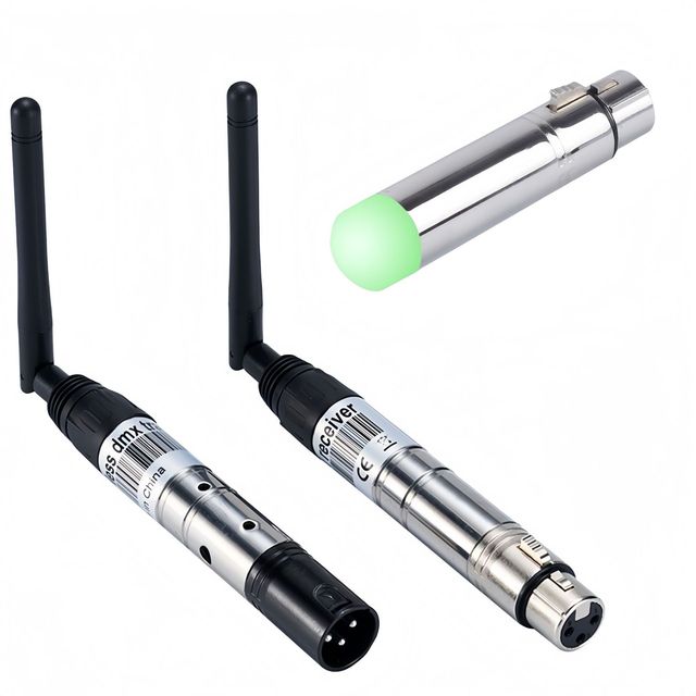 2.4G Wireless DMX512 Transmitter & Receiving Controller DCM0512F Stainless Steel for Stage Video Lighting