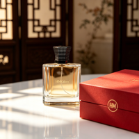 Vente en gros HANMING HH-110 Flacon de parfum en verre givré 100 ml, couvercle en alliage de zinc de haute qualité, impression sérigraphique, cadeau de forme spéciale