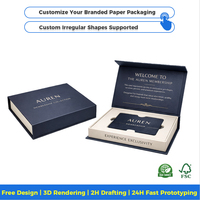 Confezione Regalo Premium con Scatola Magnetica, Scomparti e Supporti per Carte ATM in Metallo
