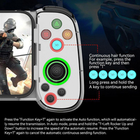 Contrôleur de jeu extensible sans fil D7 pour Android IOS Switch Hall Joystick Six axes Gyro Turbo Fonction Stretch Gaming Control