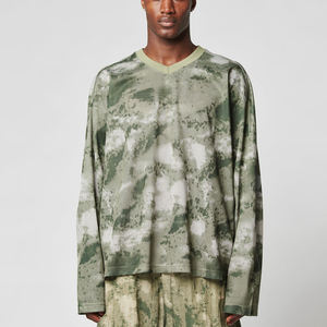 Custom Camo Mesh Sport Streetwear Truien Voetbal Mannen Camouflage Oversized Fit T-Shirts - Product Image 1