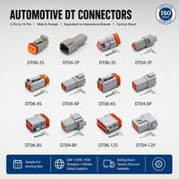 Automotive DT-Steckverbinder 2-12 Pin Stecker-Buchse-Set Anschlüsse Wasserdichter Kabelbaum PBT/PA66 Material Grau