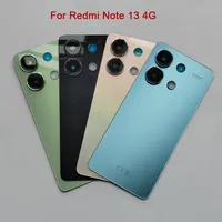 Cache arrière en verre pour batterie Xiaomi Redmi Note 13 Note13 4G, avec lentille d'appareil photo, boîtier de remplacement