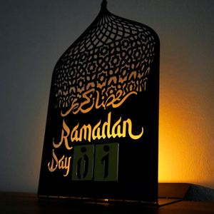 Calendrier en acrylique pour compte à rebours de l'Aïd Ramadan, cadeau de luxe pour les musulmans, décoration de table - Product Image 4