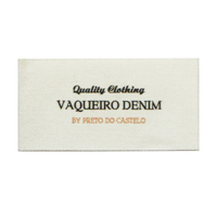 Etiqueta tejida personalizada con damasco en relieve, logotipo de silicona 3D con corte láser, etiqueta tejida de 2 cabezas para prendas de vestir, serigrafía