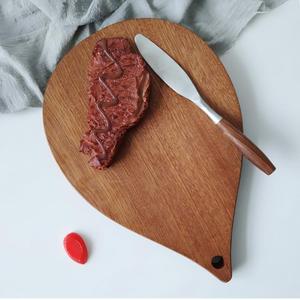 Tabla de Cortar de Madera de Ébano Maciza Personalizada, Irregular, en Forma de Corazón y de Lágrima, Tabla de Cortar de Sapele, Regalo de Boda - Product Image 6