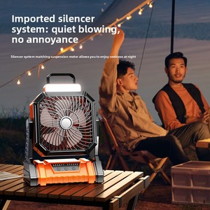 Ventilateur <span class=keywords><strong>de</strong></span> Tente Sans Fil Multifonctionnel à 4 Vitesses avec Minuteur et Lumière, Idéal pour le Camping, les Voyages et la Pêche en Extérieur - Offre Spéciale - Product Image 4