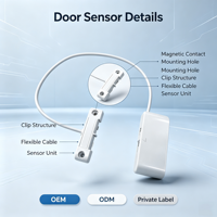 Capteur intelligent WiFi pour porte et fenêtre, alarme magnétique avec alertes en temps réel via l'application Tuya