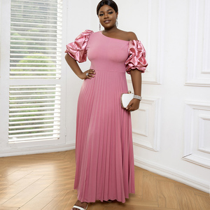 Silk Empire Waist Party Dress Plus Size Cross-Border European And American Women'S Elegant And Fashionable Silk Empire Waist Party Dress Plus Size Cross-Border European And American Women'S Elegant And Fashionable