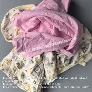 Trapos de Limpieza General de Algodón de Color Claro, Trapos Industriales de Algodón para Limpieza, Trapos de Algodón de Desecho - Product Image 4