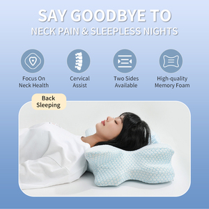 Maiishi WJ-2087 Pain Relief đường viền Bộ nhớ gối Ergonomic chỉnh hình hỗ trợ bên trở lại Ergonomic bọt giường bướm gối - Product Image 4