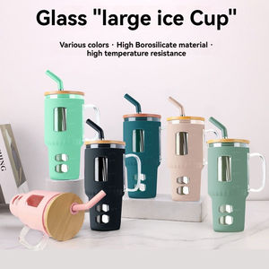 Verre à eau et à bière en verre borosilicate de haute qualité Ice Bullion 32oz, design élégant, grande capacité, écologique, moderne, logo personnalisé - Product Image 2
