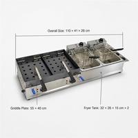 Machine à griller les poulets à double presse électrique robuste sur mesure avec 2 casseroles pour équipement de restauration professionnelle commerciale