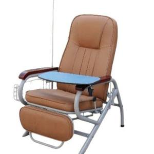 Fauteuil d'infusion clinique/hospitalier inclinable, monoplace, pour perfusion intraveineuse, en cuir, avec tablette d'écriture, en métal et PU - Product Image 2