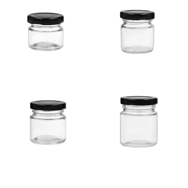 Wholesale Mini Round Square Hexagonal Shape Glass Jars Metal Lids Various Sizes for Jam Jelly Milk Olive Oil Other Beverages