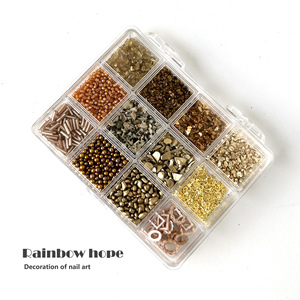 Kit de décoration d'ongles multi-styles à faire soi-même, ornements en pierre concassée pour ongles press-on faits à la main, accessoires pour la fabrication artisanale de coques de téléphone - Product Image 6